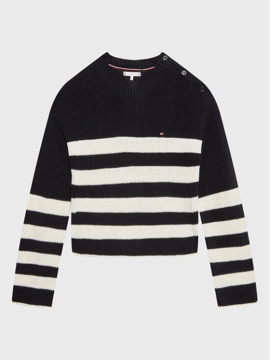 Zdjęcie produktu Tommy Hilfiger Sweter Nautical KG0KG07078 D Granatowy Regular Fit