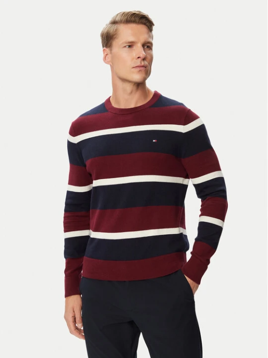 Zdjęcie produktu Tommy Hilfiger Sweter Pima MW0MW28046 Kolorowy Regular Fit