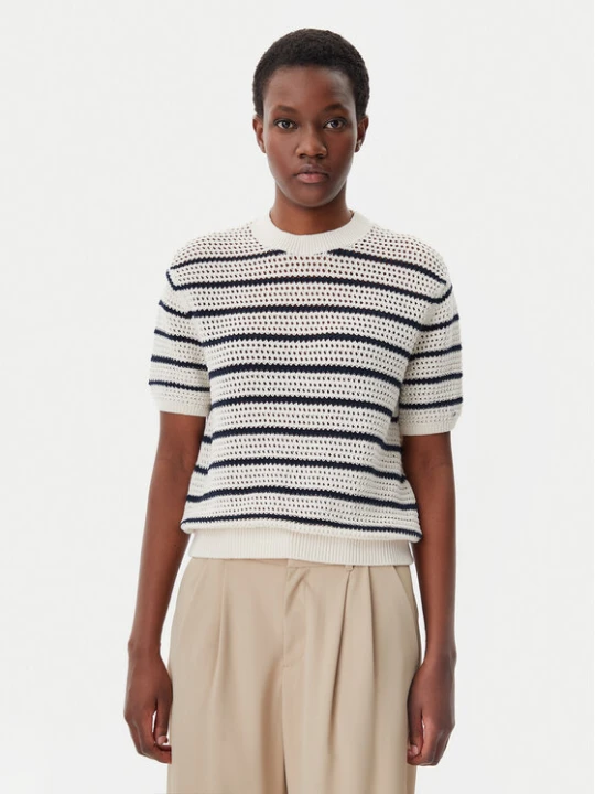Zdjęcie produktu Tommy Hilfiger Sweter Pointelle WW0WW45950 Beżowy Regular Fit