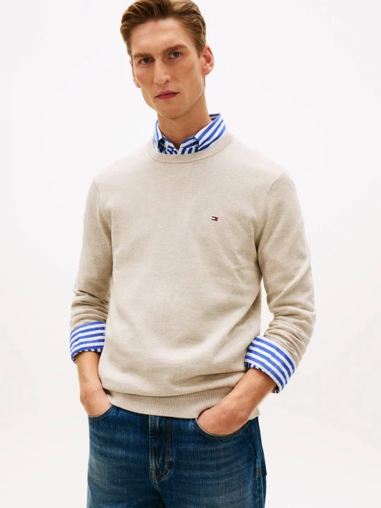 Zdjęcie produktu Tommy Hilfiger Sweter | Regular Fit beżowy