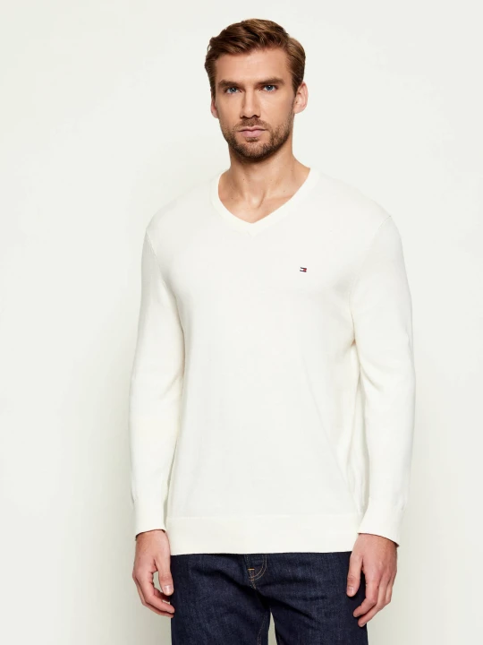 Zdjęcie produktu Tommy Hilfiger Sweter | Regular Fit ecru