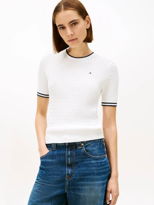 Zdjęcie produktu Tommy Hilfiger Sweter | Regular Fit ecru