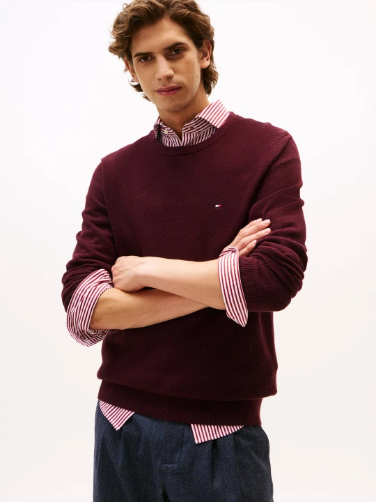 Zdjęcie produktu Tommy Hilfiger Sweter | Regular Fit bordowy