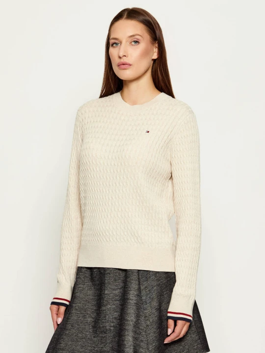 Zdjęcie produktu Tommy Hilfiger Sweter | Regular Fit beżowy