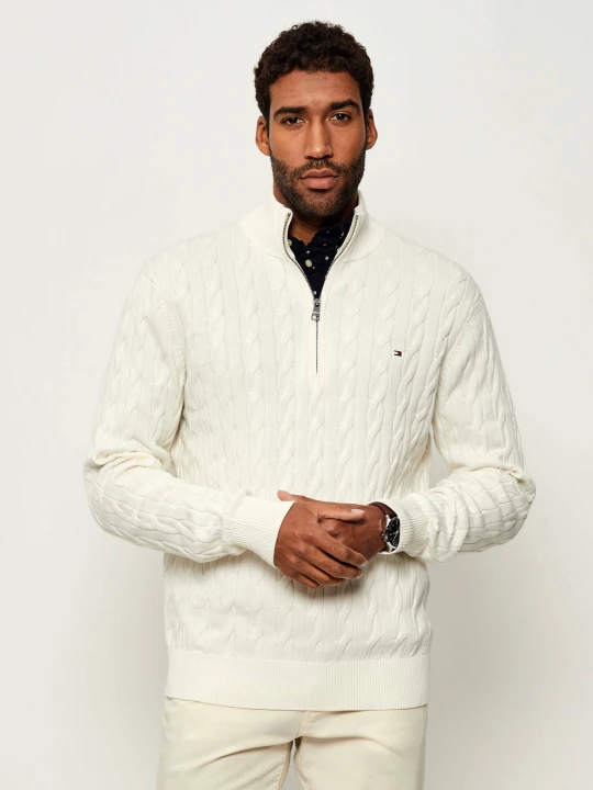 Zdjęcie produktu Tommy Hilfiger Sweter | Regular Fit ecru