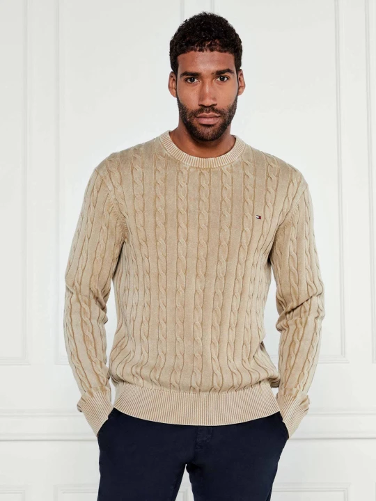 Zdjęcie produktu Tommy Hilfiger Sweter | Regular Fit piaskowy