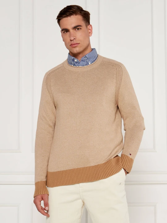 Zdjęcie produktu Tommy Hilfiger Sweter | Regular Fit beżowy