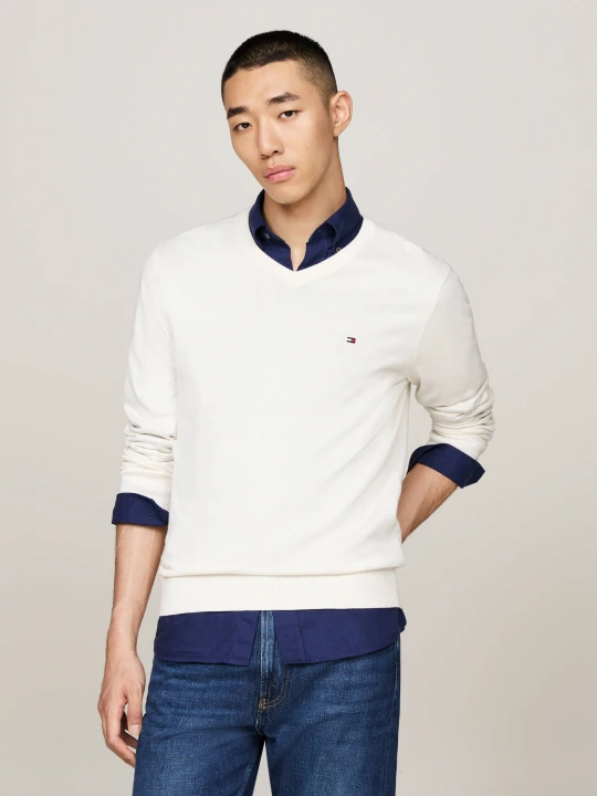 Zdjęcie produktu Tommy Hilfiger Sweter | Regular Fit biały