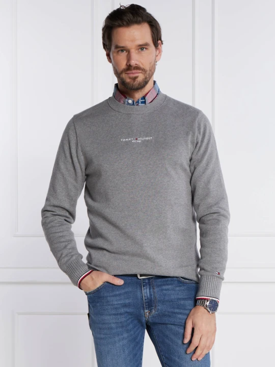 Zdjęcie produktu Tommy Hilfiger Sweter | Regular Fit szary