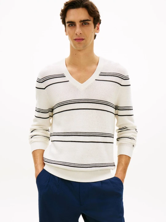 Zdjęcie produktu Tommy Hilfiger Sweter | Regular Fit | mercerised ecru
