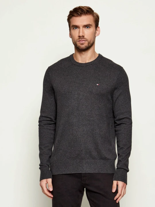 Zdjęcie produktu Tommy Hilfiger Sweter | Regular Fit | z dodatkiem kaszmiru grafitowy
