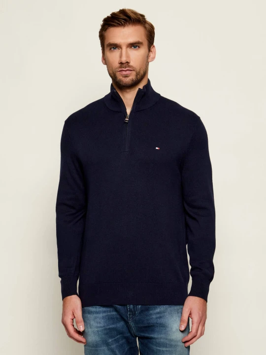 Zdjęcie produktu Tommy Hilfiger Sweter | Regular Fit | z dodatkiem kaszmiru granatowy