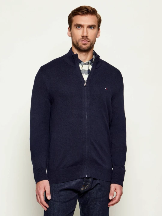 Zdjęcie produktu Tommy Hilfiger Sweter | Regular Fit | z dodatkiem kaszmiru granatowy
