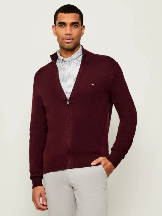 Zdjęcie produktu Tommy Hilfiger Sweter | Regular Fit | z dodatkiem kaszmiru bordowy