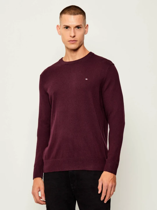 Zdjęcie produktu Tommy Hilfiger Sweter | Regular Fit | z dodatkiem kaszmiru bordowy