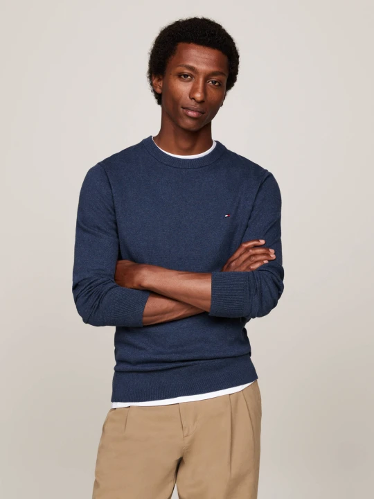 Zdjęcie produktu Tommy Hilfiger Sweter | Regular Fit | z dodatkiem kaszmiru granatowy