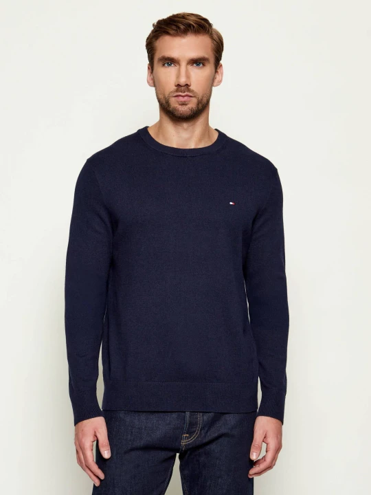 Zdjęcie produktu Tommy Hilfiger Sweter | Regular Fit | z dodatkiem kaszmiru granatowy