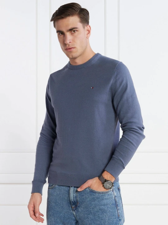Zdjęcie produktu Tommy Hilfiger Sweter | Regular Fit | z dodatkiem kaszmiru morski