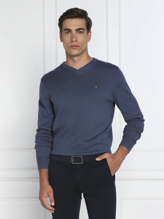 Zdjęcie produktu Tommy Hilfiger Sweter | Regular Fit | z dodatkiem kaszmiru indygo