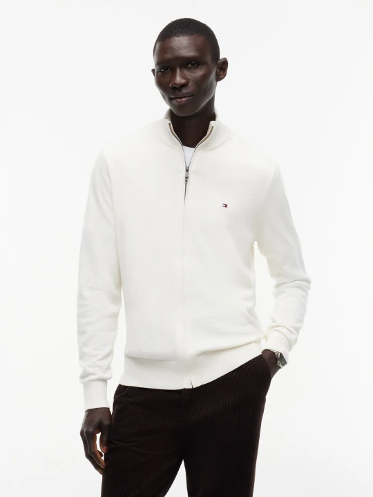 Zdjęcie produktu Tommy Hilfiger Sweter | Regular Fit | z dodatkiem kaszmiru biały