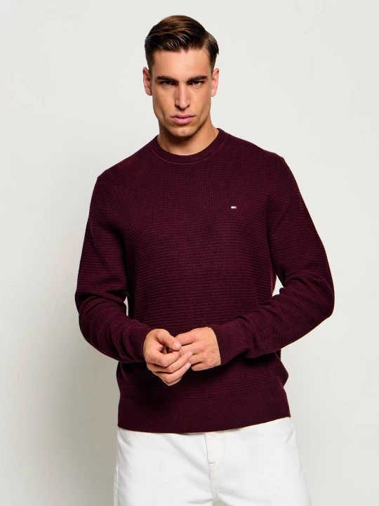 Zdjęcie produktu Tommy Hilfiger Sweter | Regular Fit | z dodatkiem kaszmiru bordowy
