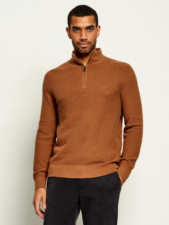 Zdjęcie produktu Tommy Hilfiger Sweter | Regular Fit | z dodatkiem kaszmiru brązowy