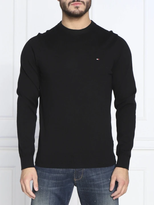 Zdjęcie produktu Tommy Hilfiger Sweter | Regular Fit | z dodatkiem kaszmiru czarny