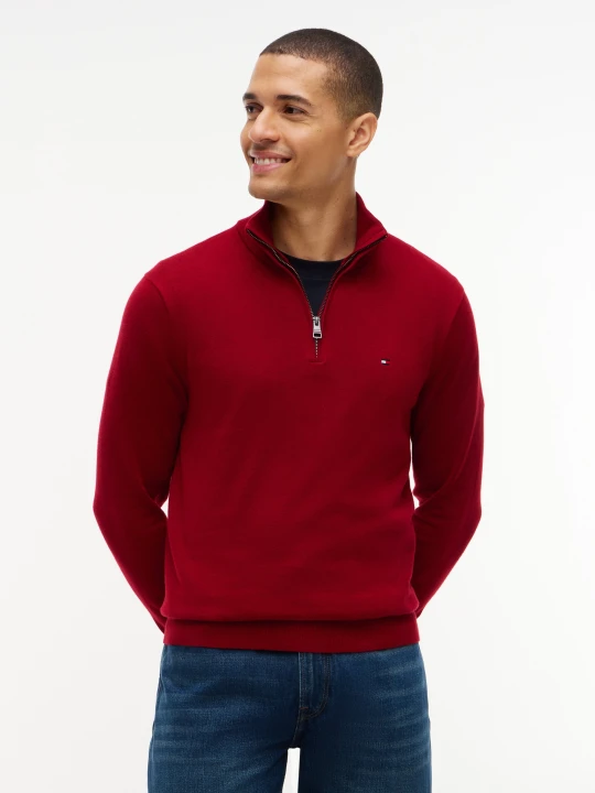 Zdjęcie produktu Tommy Hilfiger Sweter | Regular Fit | z dodatkiem kaszmiru czerwony