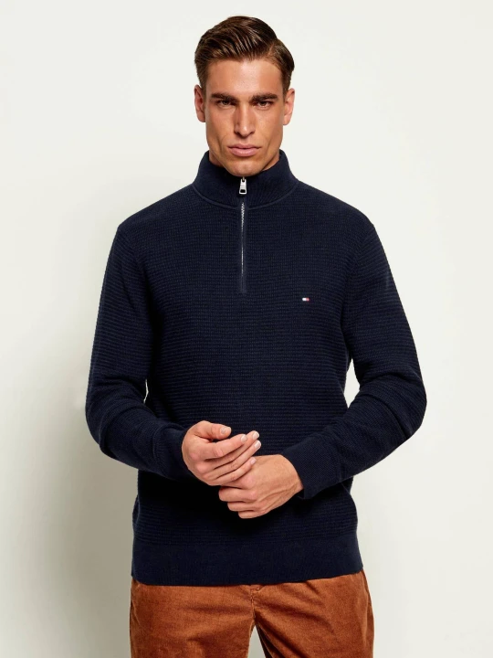Zdjęcie produktu Tommy Hilfiger Sweter | Regular Fit | z dodatkiem kaszmiru granatowy