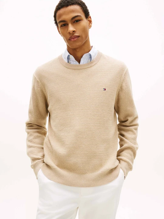 Zdjęcie produktu Tommy Hilfiger Sweter SEASONAL | Regular Fit beżowy