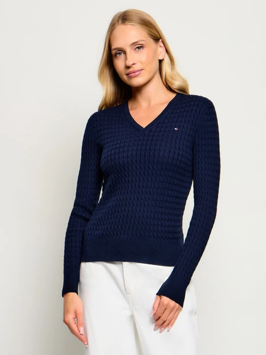 Zdjęcie produktu Tommy Hilfiger Sweter | Slim Fit granatowy