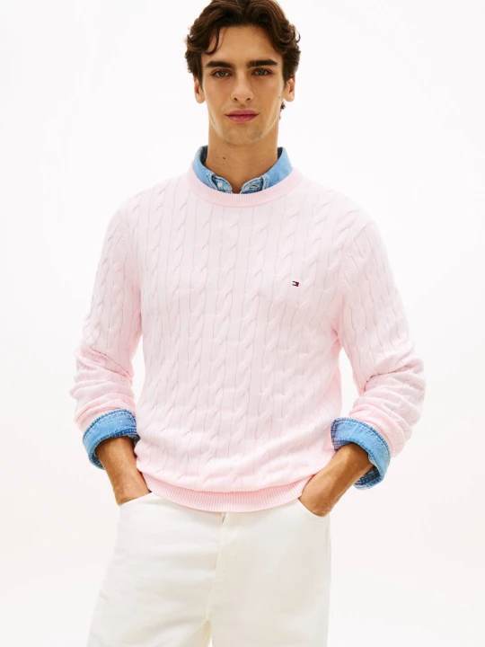 Zdjęcie produktu Tommy Hilfiger Sweter | Regular Fit pudrowy róż
