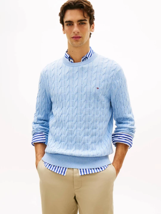 Zdjęcie produktu Tommy Hilfiger Sweter TH x F.C. Liverpool | Regular Fit błękitny