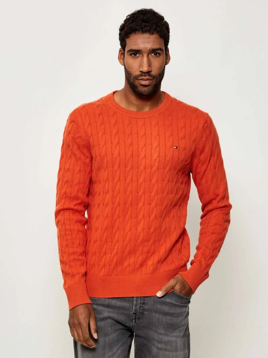 Zdjęcie produktu Tommy Hilfiger Sweter TH x F.C. Liverpool | Regular Fit pomarańczowy