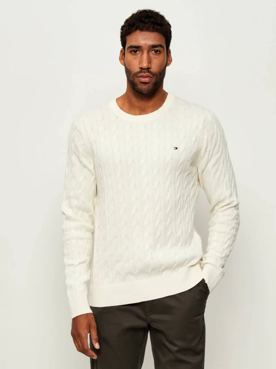Zdjęcie produktu Tommy Hilfiger Sweter TH x F.C. Liverpool | Regular Fit kremowy