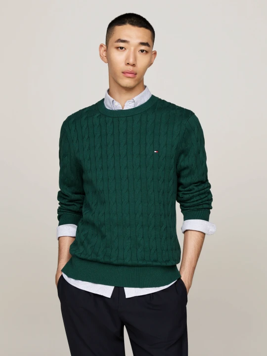 Zdjęcie produktu Tommy Hilfiger Sweter TH x F.C. Liverpool | Regular Fit butelkowa zieleń