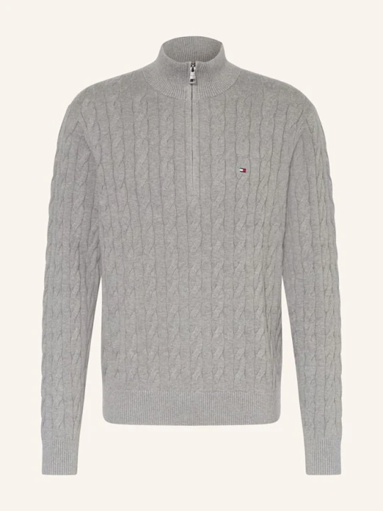 Zdjęcie produktu Tommy Hilfiger Sweter Typu Troyer grau SZARY