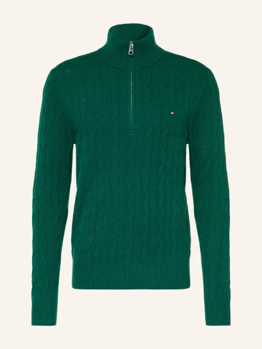 Zdjęcie produktu Tommy Hilfiger Sweter Typu Troyer gruen CIEMNOZIELONY
