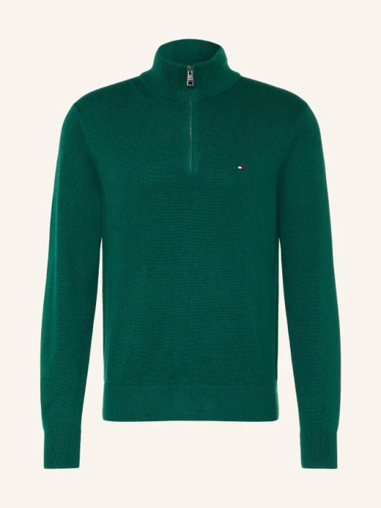 Zdjęcie produktu Tommy Hilfiger Sweter Typu Troyer gruen ZIELONY