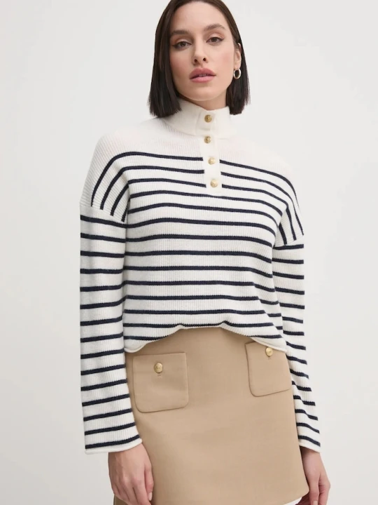 Zdjęcie produktu Tommy Hilfiger sweter wełniany beżowy