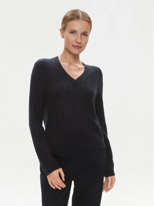 Zdjęcie produktu Tommy Hilfiger Sweter WW0WW39887 Granatowy Regular Fit