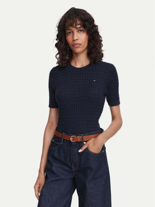 Zdjęcie produktu Tommy Hilfiger Sweter WW0WW41787 Granatowy Regular Fit