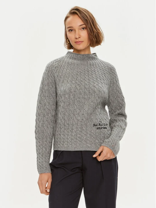 Zdjęcie produktu Tommy Hilfiger Sweter WW0WW42144 Szary Relaxed Fit
