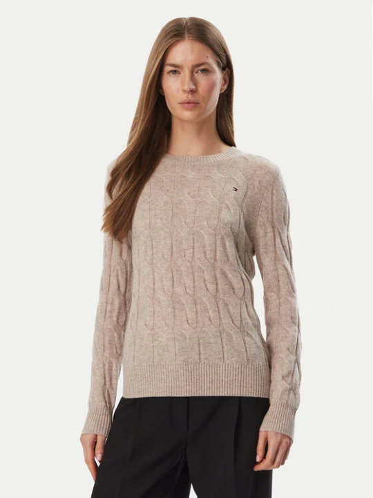 Zdjęcie produktu Tommy Hilfiger Sweter WW0WW43586 Beżowy Regular Fit