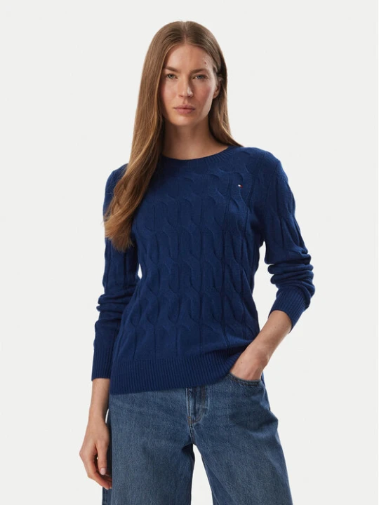 Zdjęcie produktu Tommy Hilfiger Sweter WW0WW43586 Granatowy Regular Fit