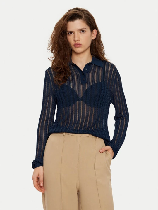Zdjęcie produktu Tommy Hilfiger Sweter WW0WW44454 Granatowy Slim Fit