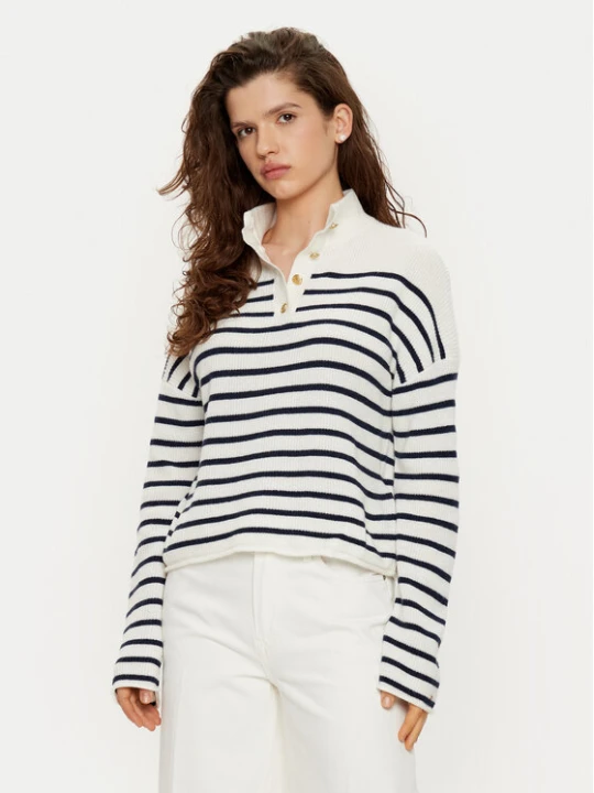 Zdjęcie produktu Tommy Hilfiger Sweter WW0WW44981 Biały Relaxed Fit
