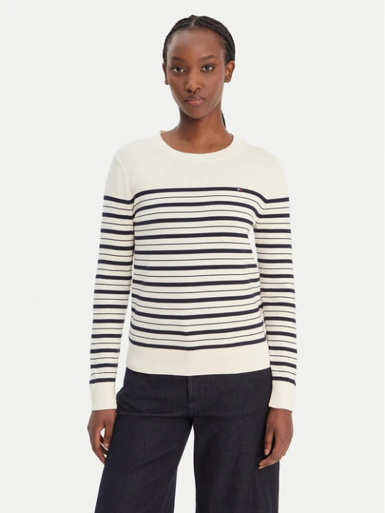 Zdjęcie produktu Tommy Hilfiger Sweter WW0WW44984 Beżowy Regular Fit