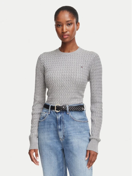 Zdjęcie produktu Tommy Hilfiger Sweter WW0WW44993 Szary Regular Fit