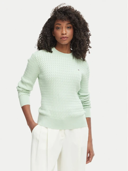 Zdjęcie produktu Tommy Hilfiger Sweter WW0WW44993 Zielony Regular Fit